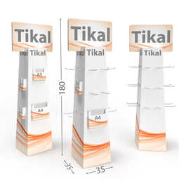 Espositore pubblicitario in cartone Tikal